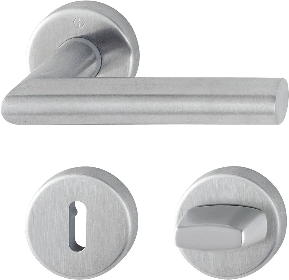 Abbildung des Türbeschlags Hoppe Amsterdam, Edelstahl matt, runder Griff