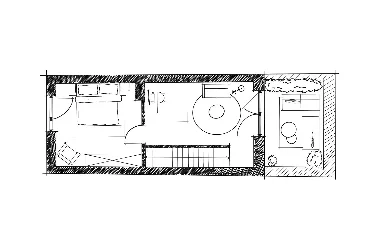 Grundrissbeispiel des zweiten Obergeschoss für Kleinkinder